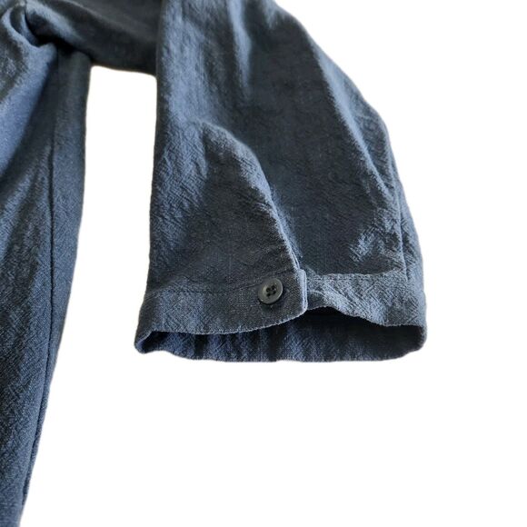 Minibee 100% Linen Lagenlook Coastal Beach Button Up Front Pockets Women SZ L - Picture 13 of 16